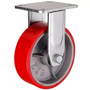 Большегрузное полиуретановое колесо 250 мм (неповоротное, площадка, роликоподшипник) - FCP 85